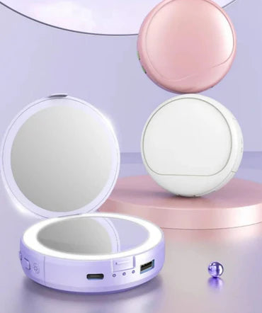 💖 3-in-1 Mirror Power Bank & Hand Warmer