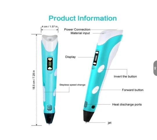 🖌️✨ 3D Handheld Drawing Printing Pen – Draw Your Imagination in 3D!