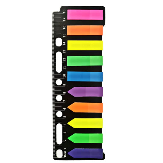 📌✨ 200-Piece Sticky Note Set with Binder & Ruler