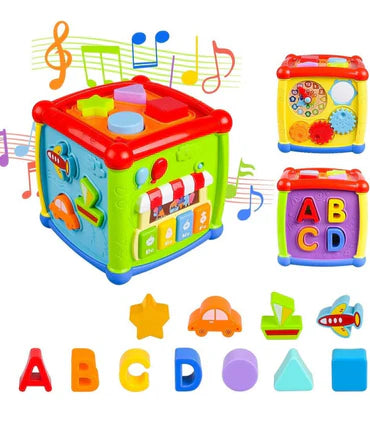 🧩🎵✨ 6-in-1 Fun & Learning Activity Cube ✨🎵🧩
