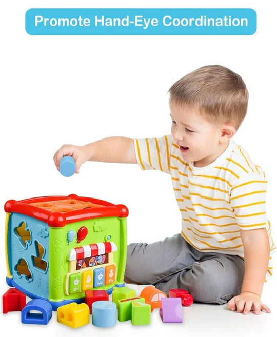🧩🎵✨ 6-in-1 Fun & Learning Activity Cube ✨🎵🧩