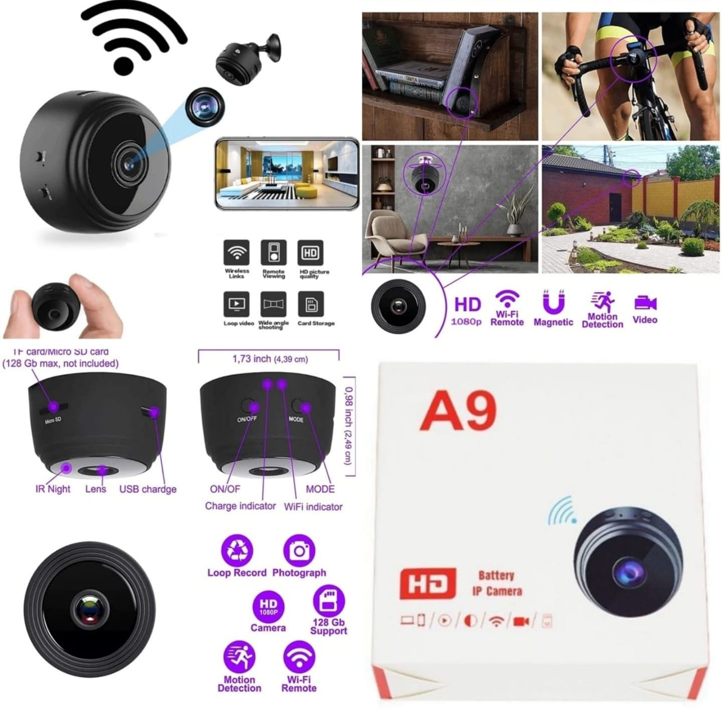 📹 A9 Mini WiFi Spy IP Camera