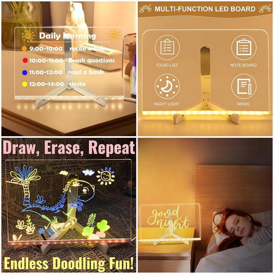 ✨💡 Acrylic LED Note Board – Light Up Your Ideas! 💡✨