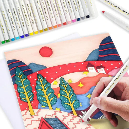 🎨 Acrylic Paint Pen Set – 21 Vibrant Colours!