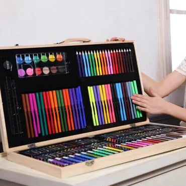 🎨 180-Piece Art Set in Wooden Case