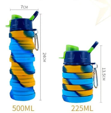🌀💧 Collapsible Water Bottle – Hydration On the Go! 🚶‍♀️🚴‍♂️