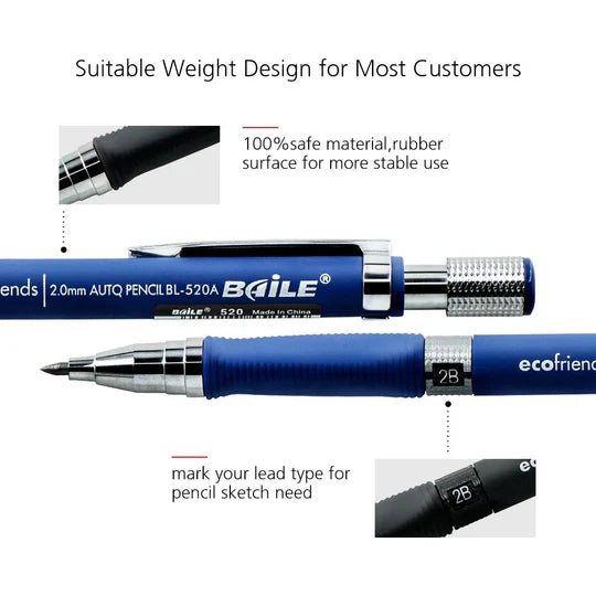 ✏️ Premium Clutch Pencil with Built-In Sharpener