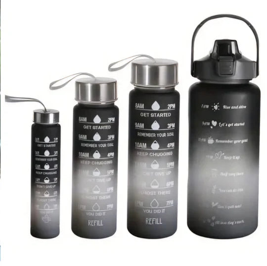 💧 Motivational Water Bottle Set – Hydrate, Motivate, Elevate!