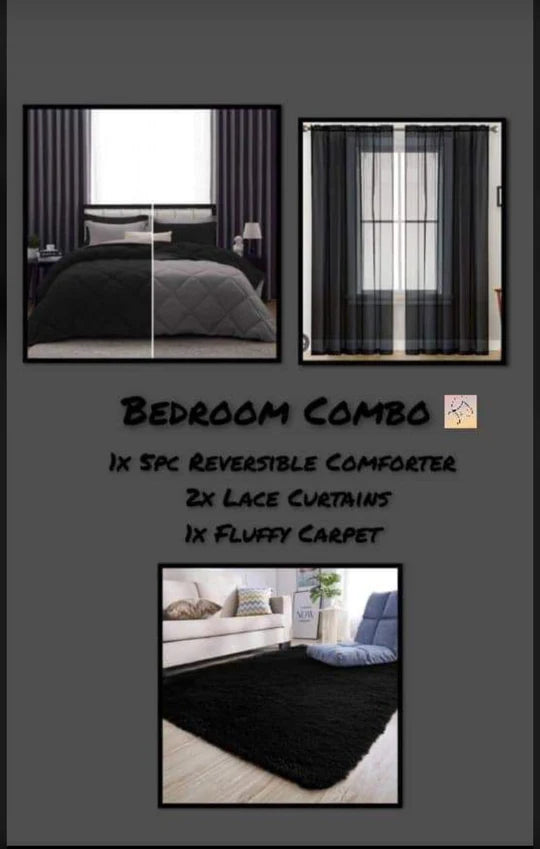 🛏️ Reversible Comforter Bedroom Combo – Complete 8 Piece Set