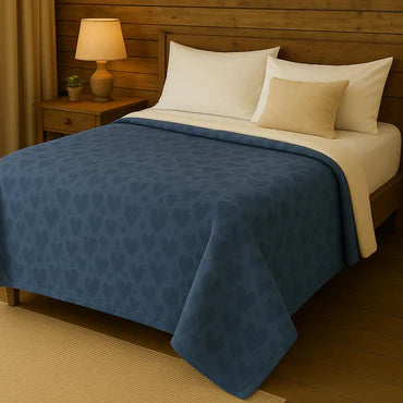 💖 Heart Embossed Sherpa Fleece Blanket