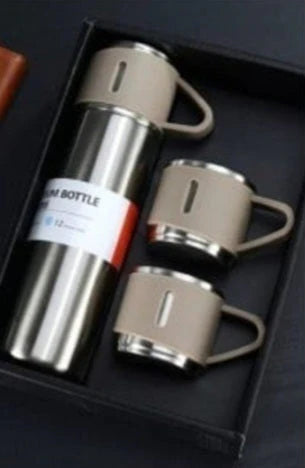 🔥❄️ Double Wall Stainless Steel Vacuum Flask Set – 500ml
