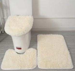 🛁 Fluffy Bathroom Set – 3 Piece 🛁