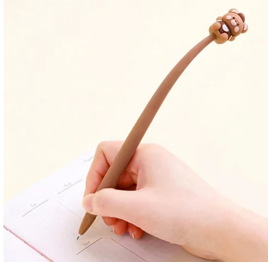 🐻☕ Coffee Bear Shake Gel Pen – Black Ink (1 Piece)