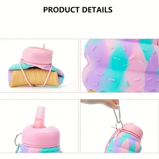 🍦 Collapsible Ice Cream Water Bottle