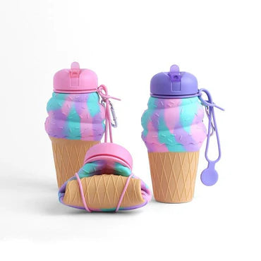 🍦 Collapsible Ice Cream Water Bottle