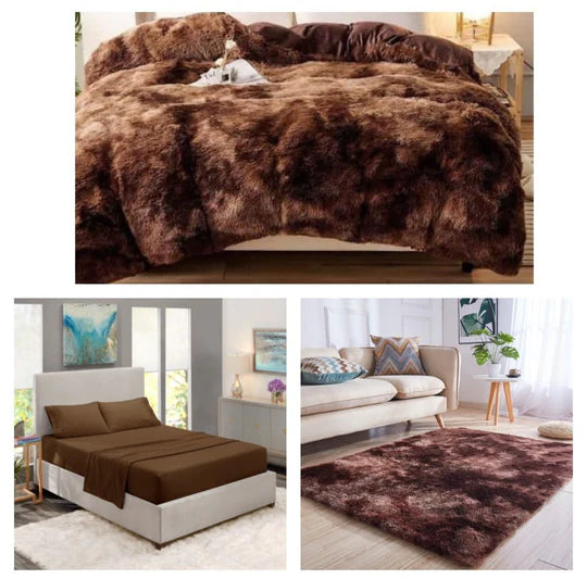 🛏️ Fluffy Comforter Combo – Ultimate 9 Piece Set