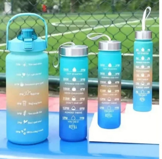 💧 Motivational Water Bottle Set – Hydrate, Motivate, Elevate!
