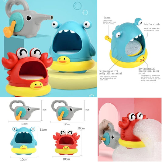 🫧 Foam Bubble Maker with Blower – Crab or Shark 🦀🦈