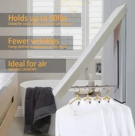 🧥🧺 Wall-Mounted Folding Clothes Hanger