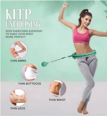🎯 Smart Weighted Hula Hoop (Adjustable 75cm – 150cm)