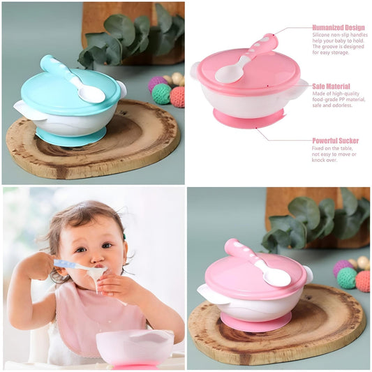 🍽️ Kids Suction Bowl with Spoon