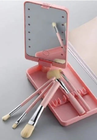 💄 LED Mirror & Brush Case Set