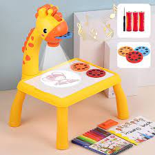 🎨✨ LED Projector Art Drawing Table for Kids