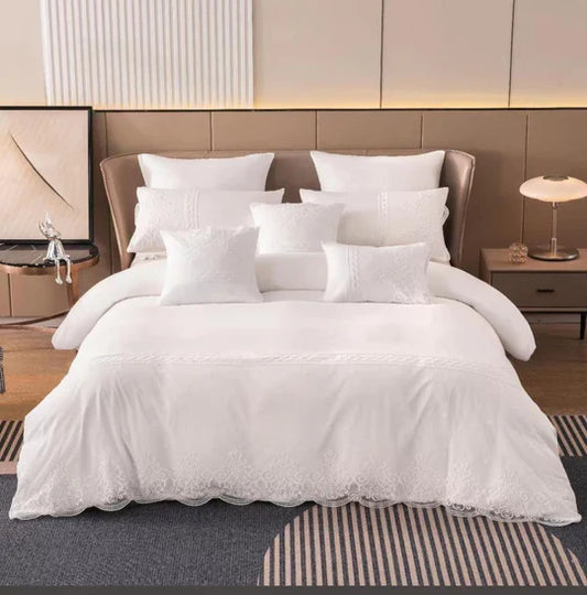 🛏️✨ 7-Piece Lace Comforter Set