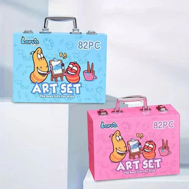🎨 72-Piece or 82-Piece Larva Art Set – In a Premium Wooden Case
