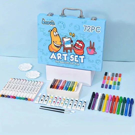 🎨 72-Piece or 82-Piece Larva Art Set – In a Premium Wooden Case