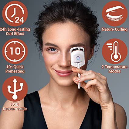 🌟🔥 LuxeLift Electric Heated Eyelash Curler