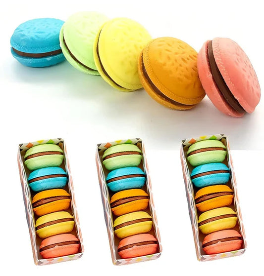 🍬✨ Macaroon Erasers - Set of 5