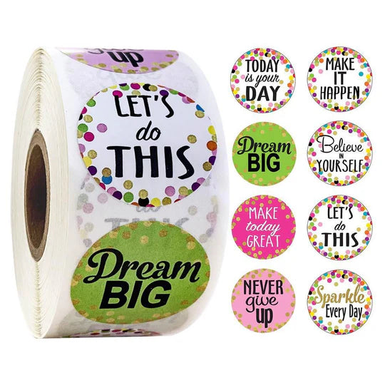 🌸 Roll of 500 Decorative Stickers