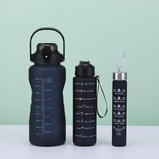 🥤💖 3-Piece Motivational Water Bottles