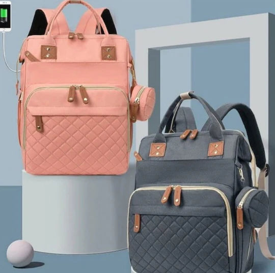 🎒 Multi-Functional Baby Diaper Bag & Bed