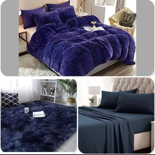 🛏️ Fluffy Comforter Combo – Ultimate 9 Piece Set