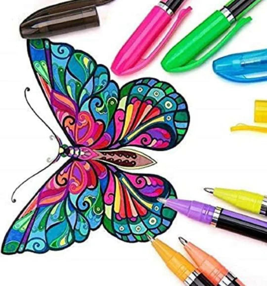 🌈✨ Neon Color Pen Set – 12 Pieces