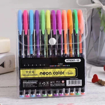 🌈✨ Neon Color Pen Set – 12 Pieces