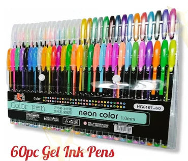 🖊️🎨 60-Piece Ultimate Gel Ink Pen Set – Colour Your World with Style! ✨📚