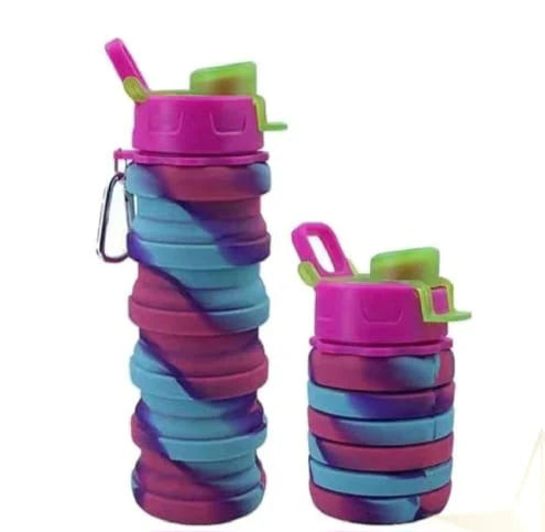 🌀💧 Collapsible Water Bottle – Hydration On the Go! 🚶‍♀️🚴‍♂️