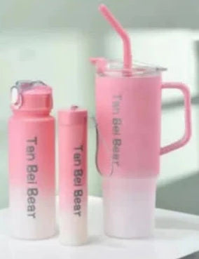 🌸 Pastel Bottle Set – 3 Piece