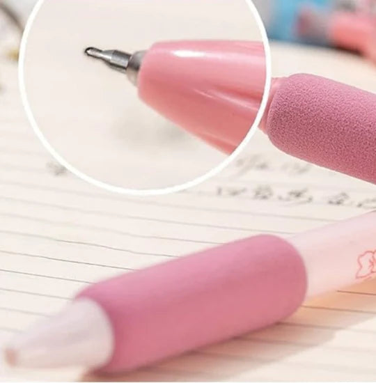 🌸🖊️ Pink Gel Pen Set – Pack of 4 (Black Ink)