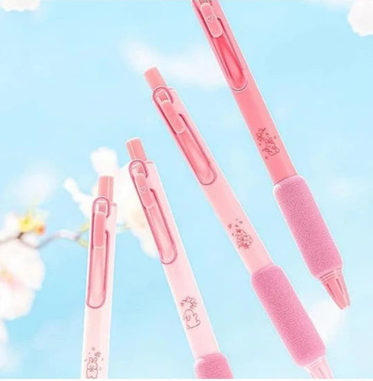 🌸🖊️ Pink Gel Pen Set – Pack of 4 (Black Ink)