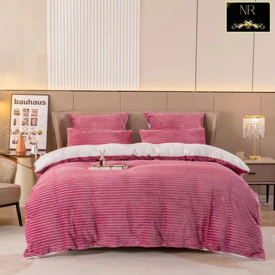 ❄️ Sherpa Wool Comforter Set – 5 Piece