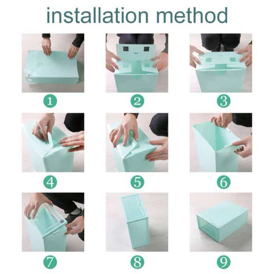 🧳 Plastic Storage Boxes – 6 Piece Set