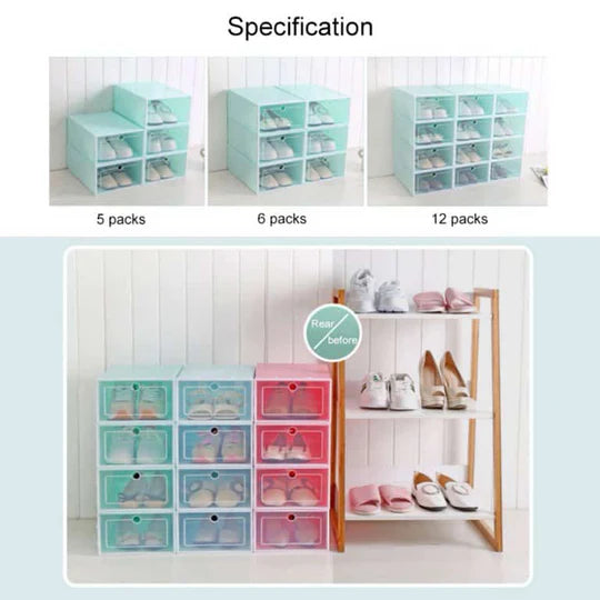 🧳 Plastic Storage Boxes – 6 Piece Set