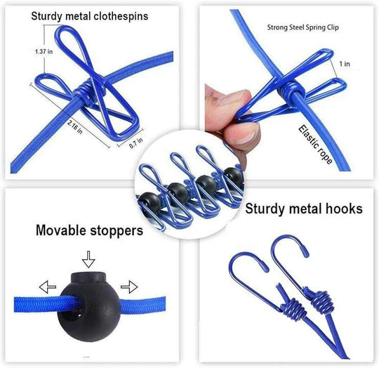 🧳 Portable Travel Clothesline – 180cm