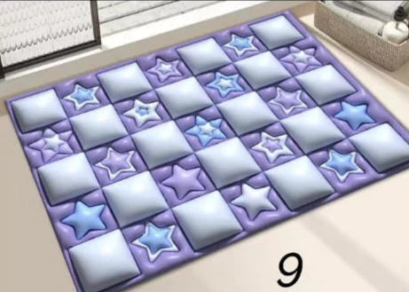 🛁 3D Absorbent Bath Mats – 2 Piece Set