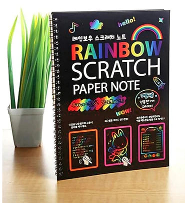 🌈✨ Rainbow Scratch Pad – 10 Pages of Creative Fun!