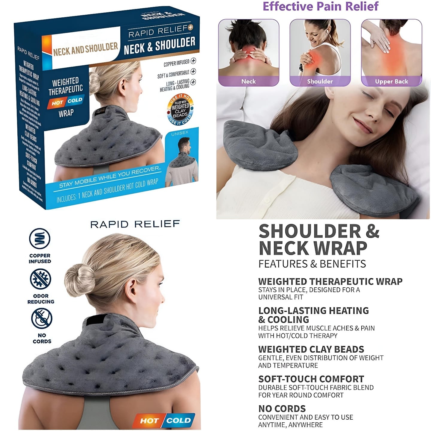 🌿 Rapid Relief Neck & Shoulder Wrap 💆‍♀️
